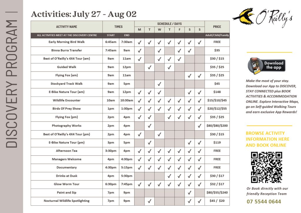 Activities Program We02.08.26